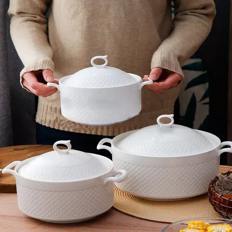 Serving Dishes/Bowls Ceramic 1200ML, 3pcs