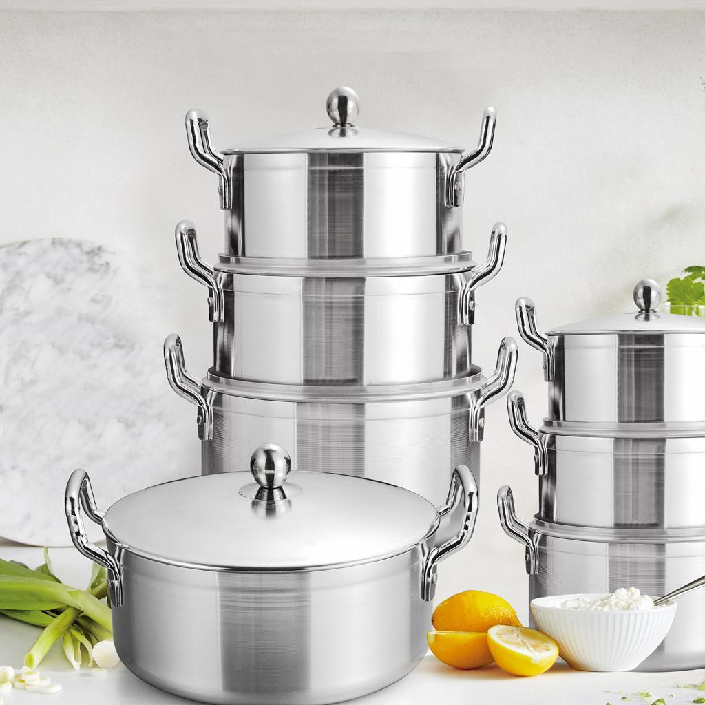 High Quality 7 Piece Cooking Pot Set Non Stick Home Kitchen Cookware Aluminum Cooking Pot Set