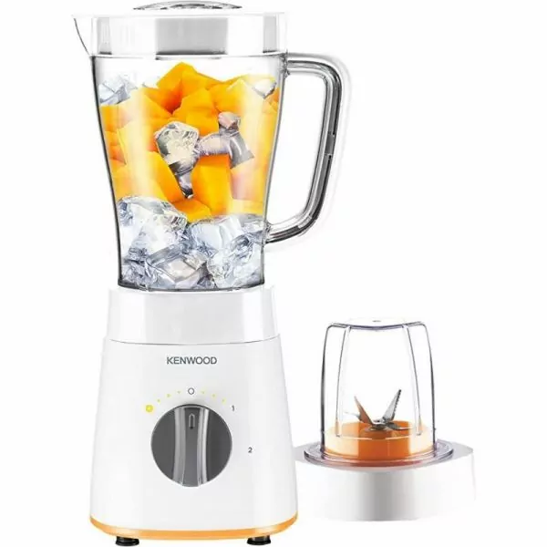 Kenwood Blender 500W Smoothie Blender/Smoothie Maker 2L with Multi Mill (Grinder/Chopper), Ice Crush Function BLP15.150wh