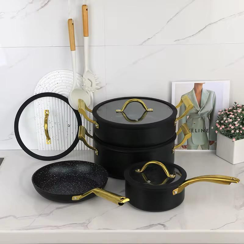 8pcs Granite Cooking Pots Cookware Set Non Stick
