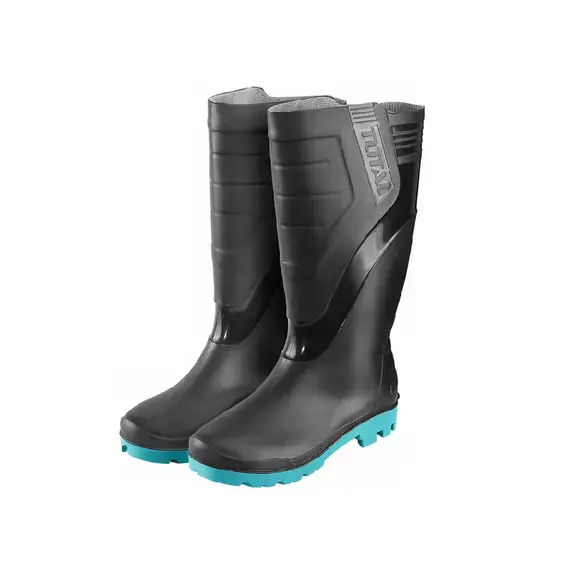 Total TSP302LAB Nitrile Rain Boots – Black, Waterproof Safety Boots, Durable Work Gumboots