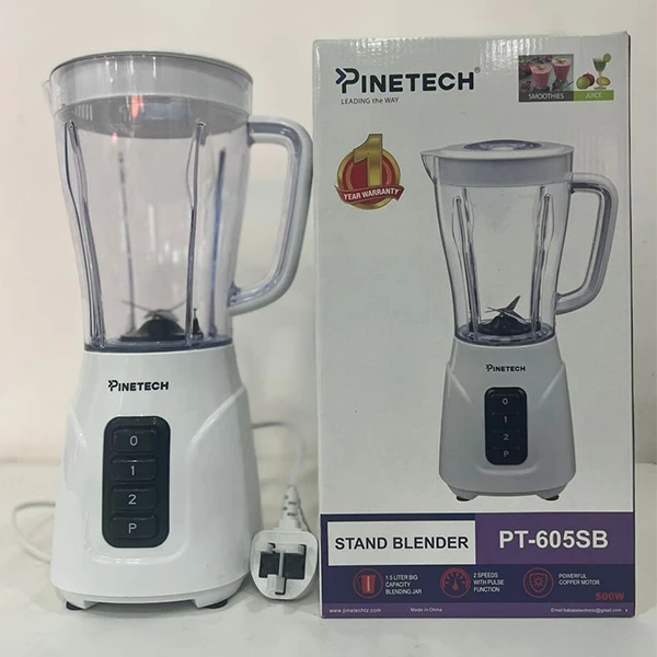 Pinetech Stand Blender 1 in 1 1.5L with Plastic Jar, 2 Speed PT-605SB