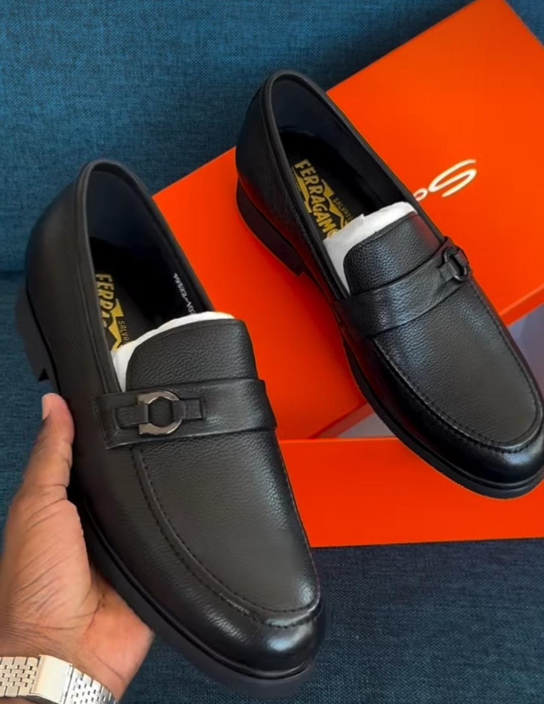 Ferragamo Leather Shoes Black & Brown Size 40-45