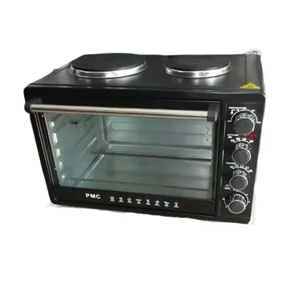 PMC Electric Oven 48L with 2 Hot Plates Thermostat Black