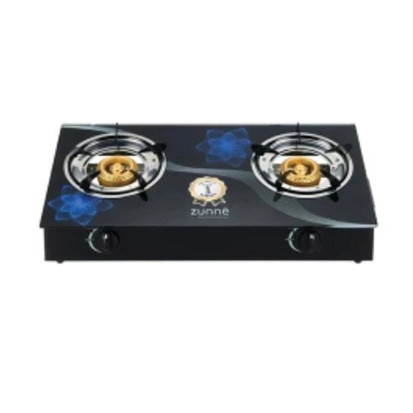 Zunne 2 Gas Burner, Tempered Glass, ZGC-2205