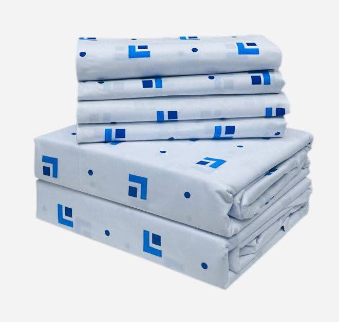 Bedsheets (Mashuka 2 na foronya 2) Pure Cotton White with colors Size 8x9